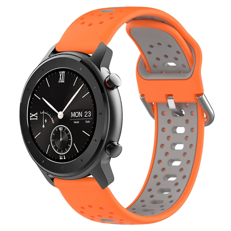 20mm Breathable Two-Color Silicone Watch Band, For Amazfit GTS 2, For Amazfit GTS, For Amazfit GTR 42mm
