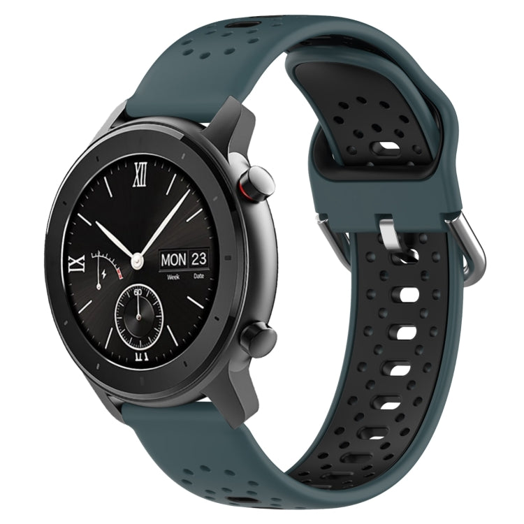 20mm Breathable Two-Color Silicone Watch Band, For Amazfit GTS 2, For Amazfit GTS, For Amazfit GTR 42mm