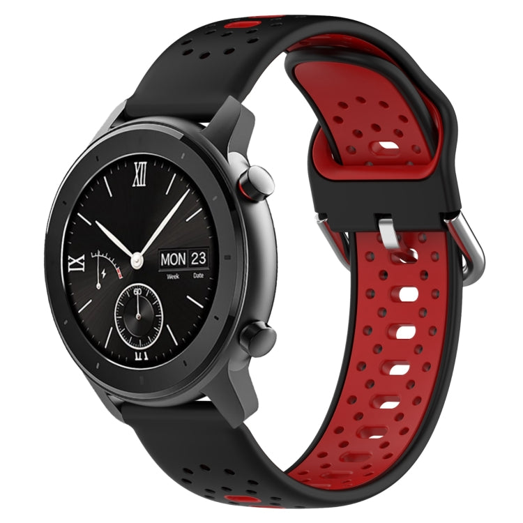 20mm Breathable Two-Color Silicone Watch Band, For Amazfit GTS 2, For Amazfit GTS, For Amazfit GTR 42mm