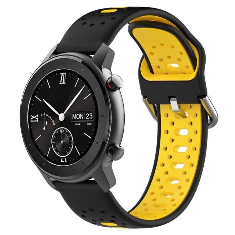 20mm Breathable Two-Color Silicone Watch Band, For Amazfit GTS 2, For Amazfit GTS, For Amazfit GTR 42mm