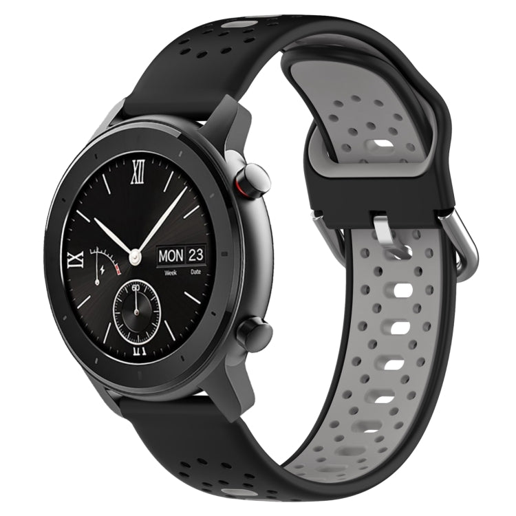 20mm Breathable Two-Color Silicone Watch Band, For Amazfit GTS 2, For Amazfit GTS, For Amazfit GTR 42mm