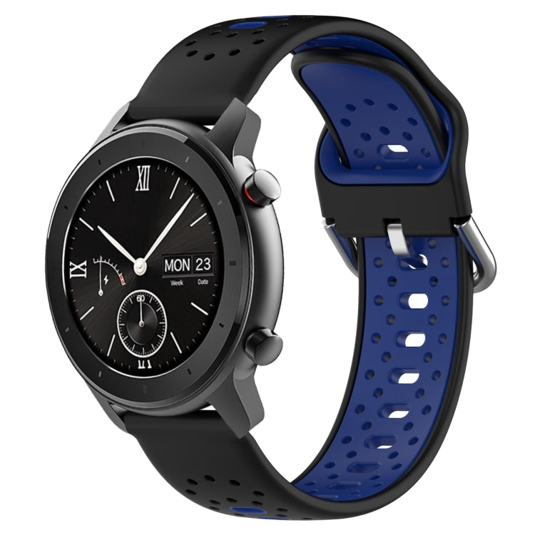 20mm Breathable Two-Color Silicone Watch Band, For Amazfit GTS 2, For Amazfit GTS, For Amazfit GTR 42mm