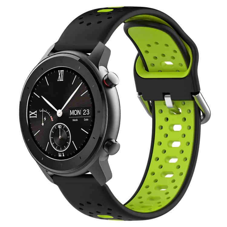 20mm Breathable Two-Color Silicone Watch Band, For Amazfit GTS 2, For Amazfit GTS, For Amazfit GTR 42mm
