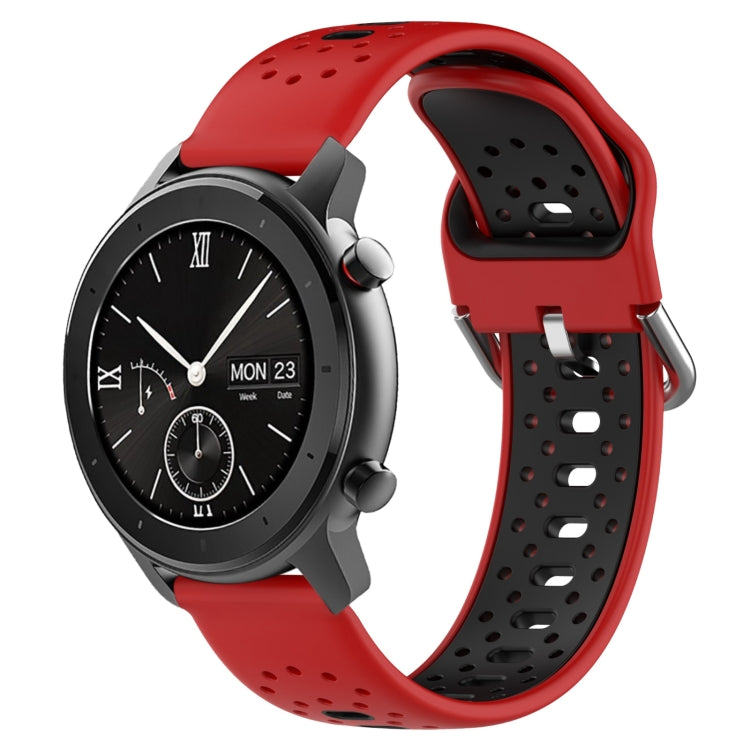 20mm Breathable Two-Color Silicone Watch Band, For Amazfit GTS 2, For Amazfit GTS, For Amazfit GTR 42mm