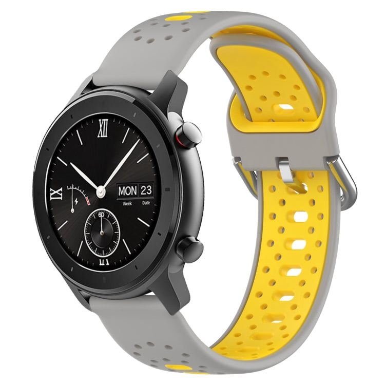 20mm Breathable Two-Color Silicone Watch Band, For Amazfit GTS 2, For Amazfit GTS, For Amazfit GTR 42mm