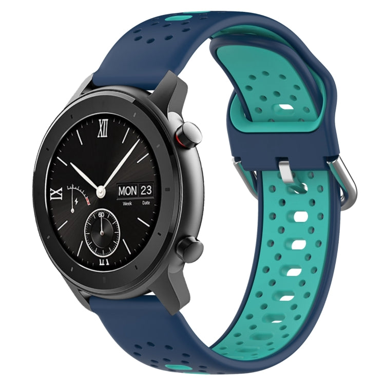 20mm Breathable Two-Color Silicone Watch Band, For Amazfit GTS 2, For Amazfit GTS, For Amazfit GTR 42mm
