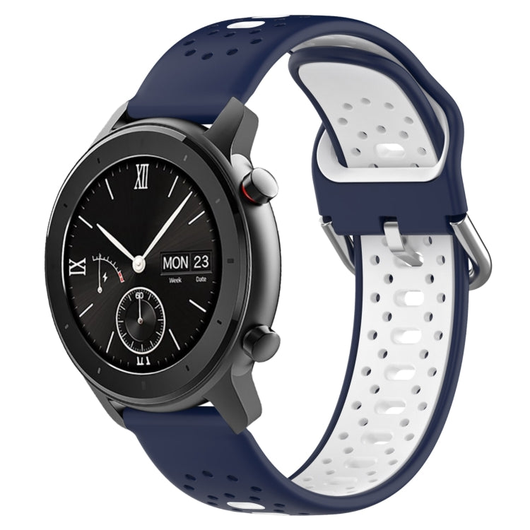 20mm Breathable Two-Color Silicone Watch Band, For Amazfit GTS 2, For Amazfit GTS, For Amazfit GTR 42mm