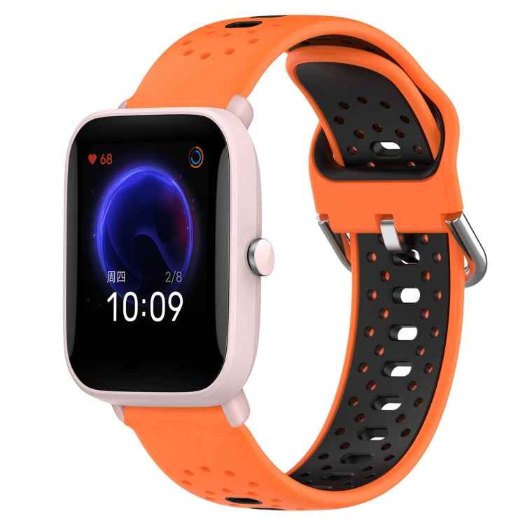 20mm Breathable Two-Color Silicone Watch Band, For Amazfit Pop Pro, For Amazfit Pop, For Amazfit Bip3