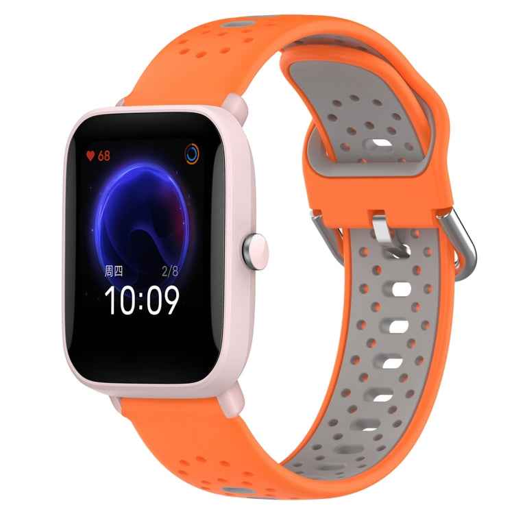20mm Breathable Two-Color Silicone Watch Band, For Amazfit Pop Pro, For Amazfit Pop, For Amazfit Bip3