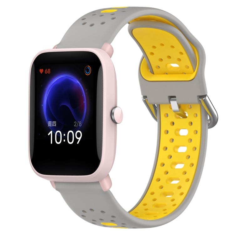 20mm Breathable Two-Color Silicone Watch Band, For Amazfit Pop Pro, For Amazfit Pop, For Amazfit Bip3