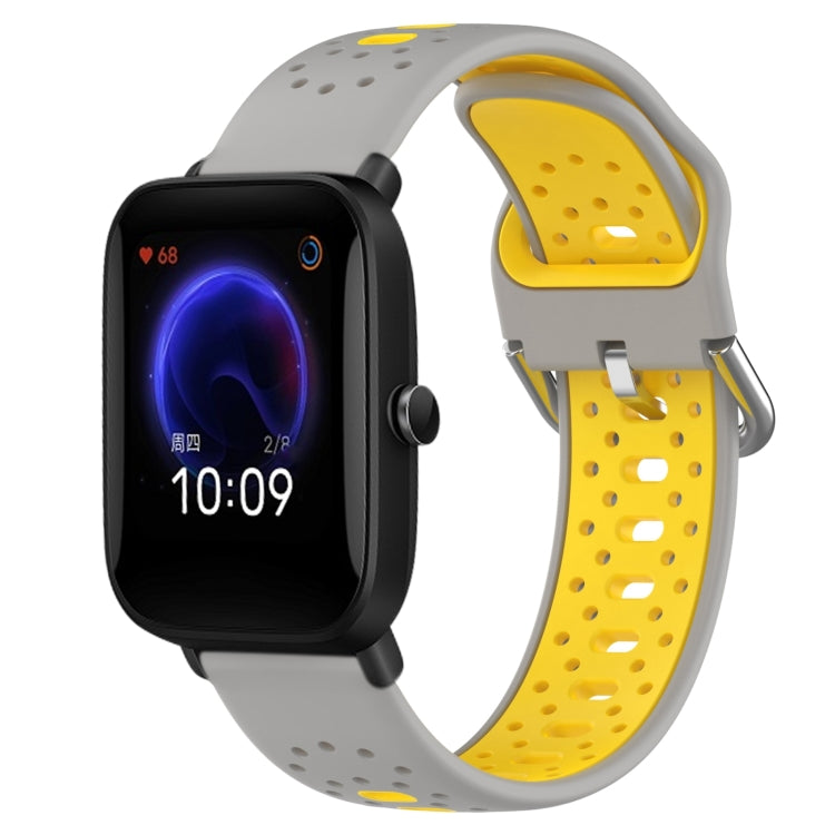 20mm Breathable Two-Color Silicone Watch Band, For Amazfit Pop Pro, For Amazfit Pop, For Amazfit Bip3