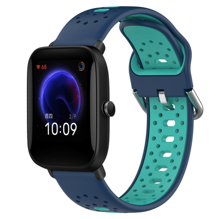 20mm Breathable Two-Color Silicone Watch Band, For Amazfit Pop Pro, For Amazfit Pop, For Amazfit Bip3