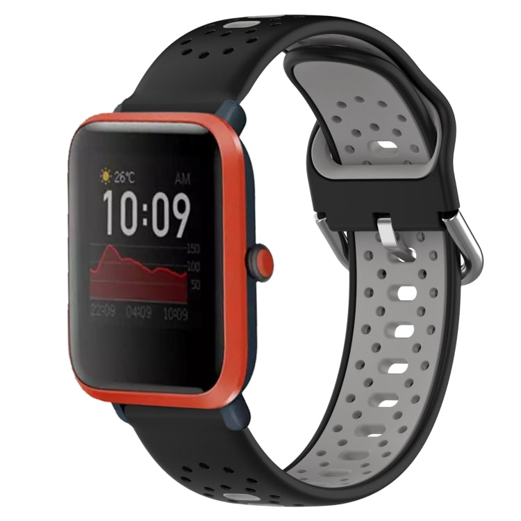 20mm Breathable Two-Color Silicone Watch Band, For Amazfit Bip 1S