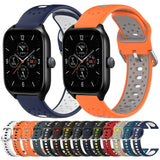 20mm Breathable Two-Color Silicone Watch Band, For Amazfit GTS 3, For Amazfit GTS 2E, For Amazfit GTS 2 Mini