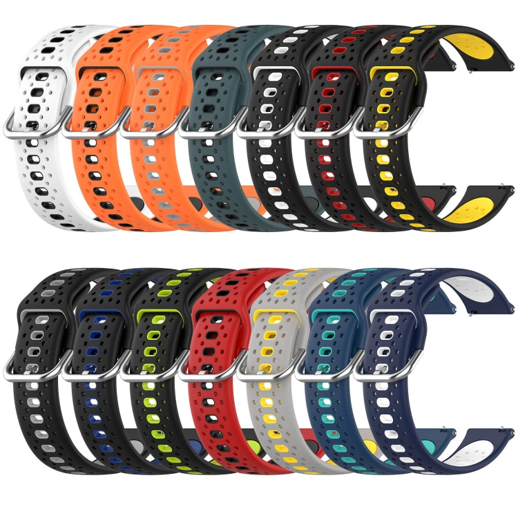 20mm Breathable Two-Color Silicone Watch Band, For Amazfit GTS 3, For Amazfit GTS 2E, For Amazfit GTS 2 Mini