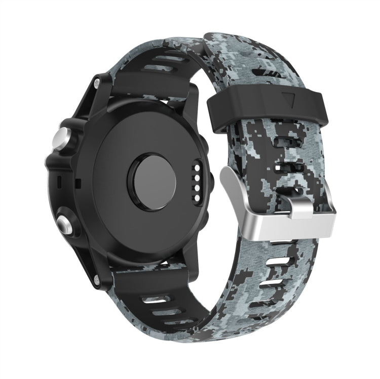26mm Camouflage Printed Silicone Watch Band, For Garmin Enduro, For Garmin Fenix 6X, For Garmin Fenix 6X Pro, For Garmin Fenix 6X Sapphire, For Garmin Fenix 5X Sapphire, For Garmin Fenix 5X Plus, For Garmin Fenix 3, For Garmin Fenix 3 HR