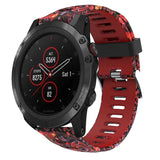 26mm Camouflage Printed Silicone Watch Band, For Garmin Enduro, For Garmin Fenix 6X, For Garmin Fenix 6X Pro, For Garmin Fenix 6X Sapphire, For Garmin Fenix 5X Sapphire, For Garmin Fenix 5X Plus, For Garmin Fenix 3, For Garmin Fenix 3 HR