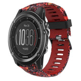 26mm Camouflage Printed Silicone Watch Band, For Garmin Enduro, For Garmin Fenix 6X, For Garmin Fenix 6X Pro, For Garmin Fenix 6X Sapphire, For Garmin Fenix 5X Sapphire, For Garmin Fenix 5X Plus, For Garmin Fenix 3, For Garmin Fenix 3 HR