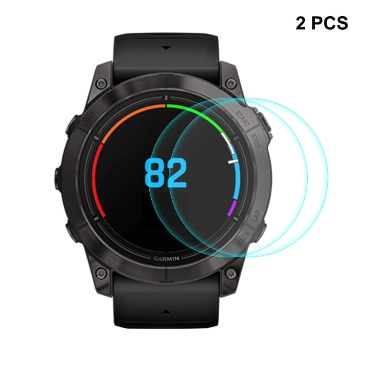 2pcs ENKAY 0.2mm 9H Tempered Glass Screen Protector Watch Film, For Garmin Approach S70 42mm, For Garmin Epix Pro Gen 2 51mm