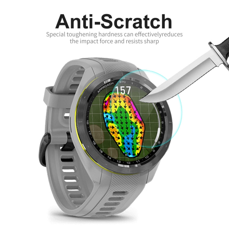 2pcs ENKAY 0.2mm 9H Tempered Glass Screen Protector Watch Film, For Garmin Approach S70 42mm, For Garmin Epix Pro Gen 2 51mm