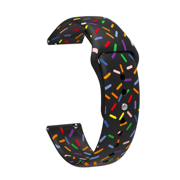 Sports Rainbow Dots Silicone Buckle Watch Band, For Samsung Galaxy Watch 5 Pro, For Samsung Galaxy Gear Sport, For Samsung Galaxy Watch Active 2 40mm / 44mm, For Samsung Galaxy Watch 3 41mm, For Samsung Galaxy watch Active 40mm                         ...