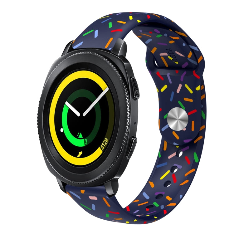 Sports Rainbow Dots Silicone Buckle Watch Band, For Samsung Galaxy Watch 5 Pro, For Samsung Galaxy Gear Sport, For Samsung Galaxy Watch Active 2 40mm / 44mm, For Samsung Galaxy Watch 3 41mm, For Samsung Galaxy watch Active 40mm                         ...