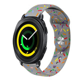 Sports Rainbow Dots Silicone Buckle Watch Band, For Samsung Galaxy Watch 5 Pro, For Samsung Galaxy Gear Sport, For Samsung Galaxy Watch Active 2 40mm / 44mm, For Samsung Galaxy Watch 3 41mm, For Samsung Galaxy watch Active 40mm                         ...
