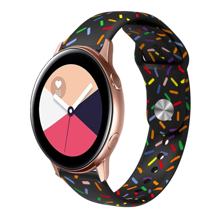 Sports Rainbow Dots Silicone Buckle Watch Band, For Samsung Galaxy Watch 5 Pro, For Samsung Galaxy Gear Sport, For Samsung Galaxy Watch Active 2 40mm / 44mm, For Samsung Galaxy Watch 3 41mm, For Samsung Galaxy watch Active 40mm                         ...