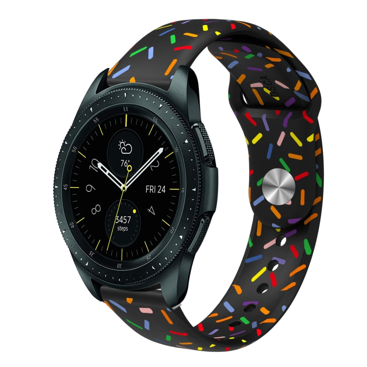 Sports Rainbow Dots Silicone Buckle Watch Band, For Samsung Galaxy Watch 5 Pro, For Samsung Galaxy Gear Sport, For Samsung Galaxy Watch Active 2 40mm / 44mm, For Samsung Galaxy Watch 3 41mm, For Samsung Galaxy watch Active 40mm                         ...