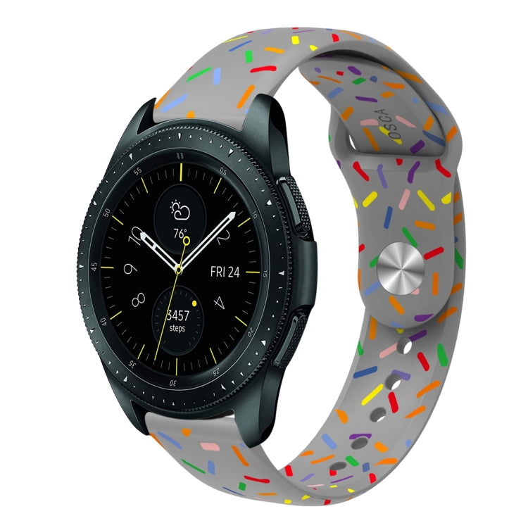 Sports Rainbow Dots Silicone Buckle Watch Band, For Samsung Galaxy Watch 5 Pro, For Samsung Galaxy Gear Sport, For Samsung Galaxy Watch Active 2 40mm / 44mm, For Samsung Galaxy Watch 3 41mm, For Samsung Galaxy watch Active 40mm                         ...