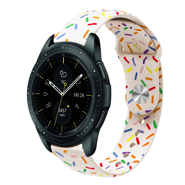 Sports Rainbow Dots Silicone Buckle Watch Band, For Samsung Galaxy Watch 5 Pro, For Samsung Galaxy Gear Sport, For Samsung Galaxy Watch Active 2 40mm / 44mm, For Samsung Galaxy Watch 3 41mm, For Samsung Galaxy watch Active 40mm                         ...