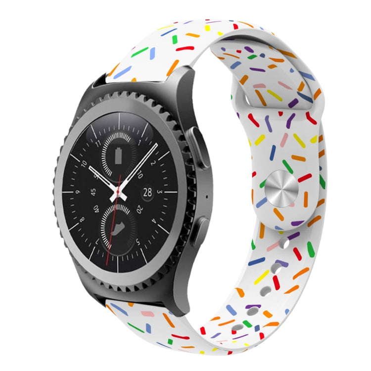 Sports Rainbow Dots Silicone Buckle Watch Band, For Samsung Galaxy Watch 5 Pro, For Samsung Galaxy Gear Sport, For Samsung Galaxy Watch Active 2 40mm / 44mm, For Samsung Galaxy Watch 3 41mm, For Samsung Galaxy watch Active 40mm                         ...