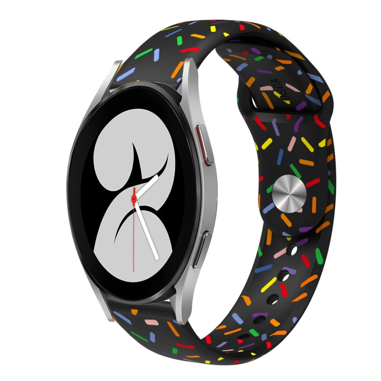 Sports Rainbow Dots Silicone Buckle Watch Band, For Samsung Galaxy Watch 5 Pro, For Samsung Galaxy Gear Sport, For Samsung Galaxy Watch Active 2 40mm / 44mm, For Samsung Galaxy Watch 3 41mm, For Samsung Galaxy watch Active 40mm                         ...