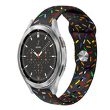 Sports Rainbow Dots Silicone Buckle Watch Band, For Samsung Galaxy Watch 5 Pro, For Samsung Galaxy Gear Sport, For Samsung Galaxy Watch Active 2 40mm / 44mm, For Samsung Galaxy Watch 3 41mm, For Samsung Galaxy watch Active 40mm                         ...