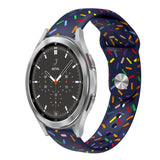 Sports Rainbow Dots Silicone Buckle Watch Band, For Samsung Galaxy Watch 5 Pro, For Samsung Galaxy Gear Sport, For Samsung Galaxy Watch Active 2 40mm / 44mm, For Samsung Galaxy Watch 3 41mm, For Samsung Galaxy watch Active 40mm                         ...