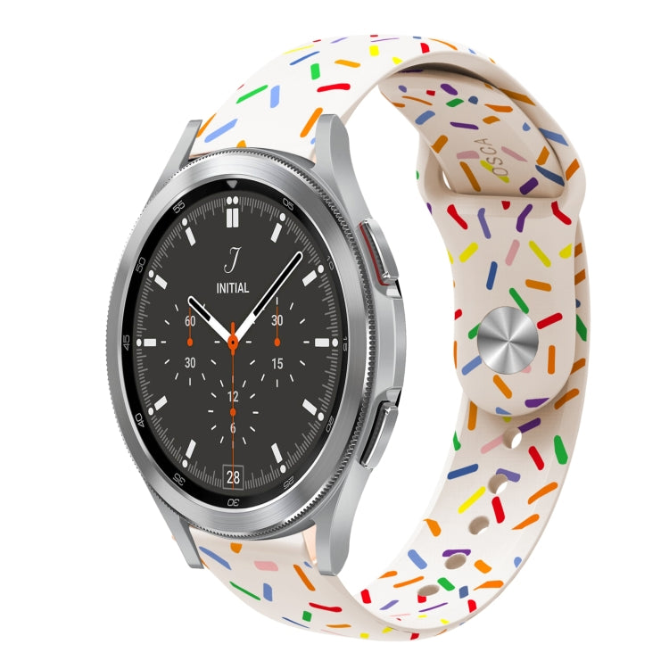 Sports Rainbow Dots Silicone Buckle Watch Band, For Samsung Galaxy Watch 5 Pro, For Samsung Galaxy Gear Sport, For Samsung Galaxy Watch Active 2 40mm / 44mm, For Samsung Galaxy Watch 3 41mm, For Samsung Galaxy watch Active 40mm                         ...