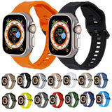 Ripple Silicone Sports Watch Band, For Apple Watch Ultra 49mm, For Apple Watch 8 45mm, For Apple Watch SE 2022 44mm