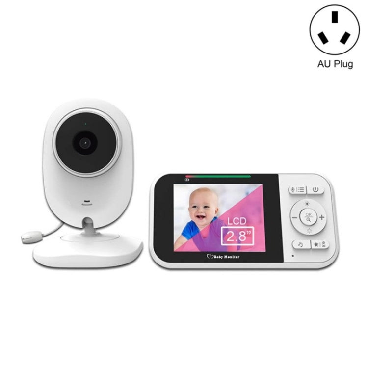 Temperature Detection 2 Way Voice Baby Security Video Camera 2.8-inch LCD Baby Monitor, 218 218 AU Plug