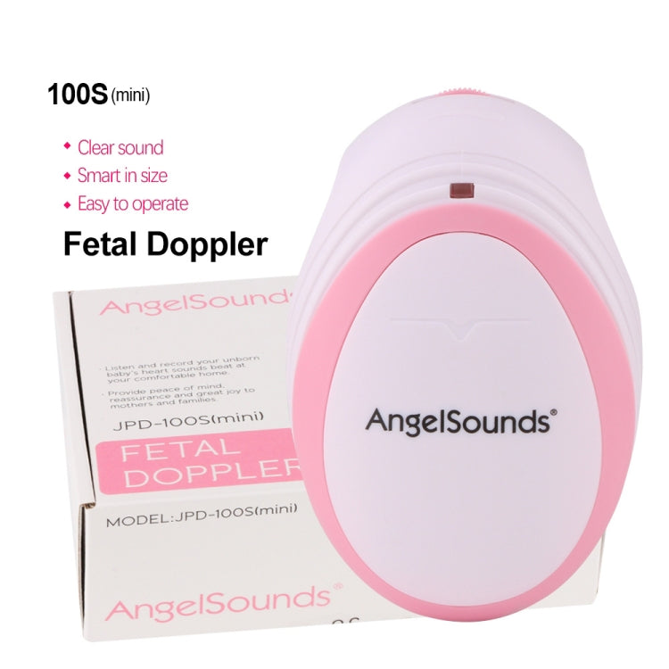 JPD-100S Mini Household Fetal Doppler Prenatal Pocket Baby Ultrasound Detector Angel Sound Heartbeat Pregnant Doppler Monitor, JPD-100S (Pink)