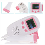 RZ-100S9 LED Fetal Doppler Ultrasound Sound Baby Heartbeat Detector Monitor Digital Prenatal Pocket Fetal Doppler Stethoscope, RZ-100S9