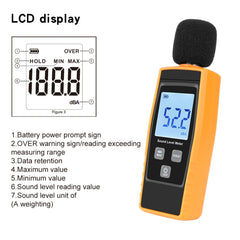 RZ1359 Digital Sound Level Meter DB Meters Noise Tester in Decibels LCD Screen, RZ1359 - Zen Craft