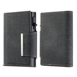 Suteni Denim Buckle Button Automatically Pops Out the Card Box