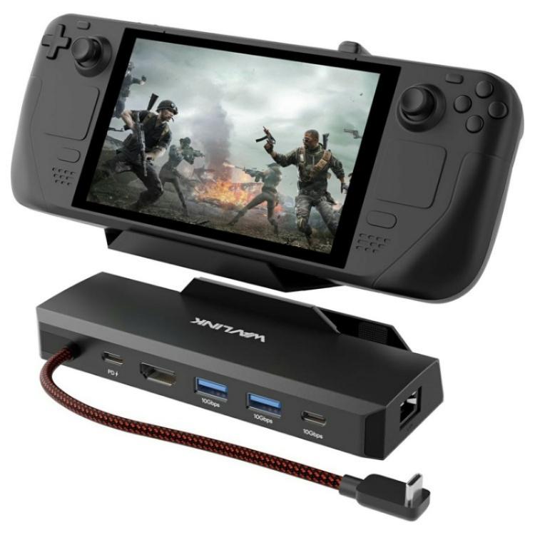 WAVLINK UHP3426 For Steam Deck Gigabit RJ45 100W PD Hub Adapter 6 in 1 Docking Station Default Title