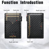 The Suteni carbon fiber pattern double-sided card insertion button automatically ejects the card box
