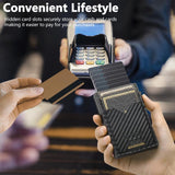 The Suteni carbon fiber pattern double-sided card insertion button automatically ejects the card box