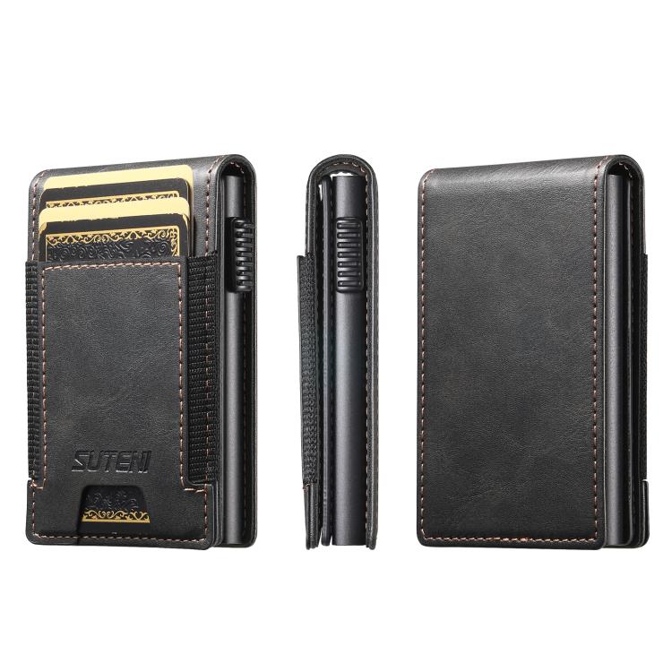 The Suteni oil wax pattern button automatically pops out the elastic band card box