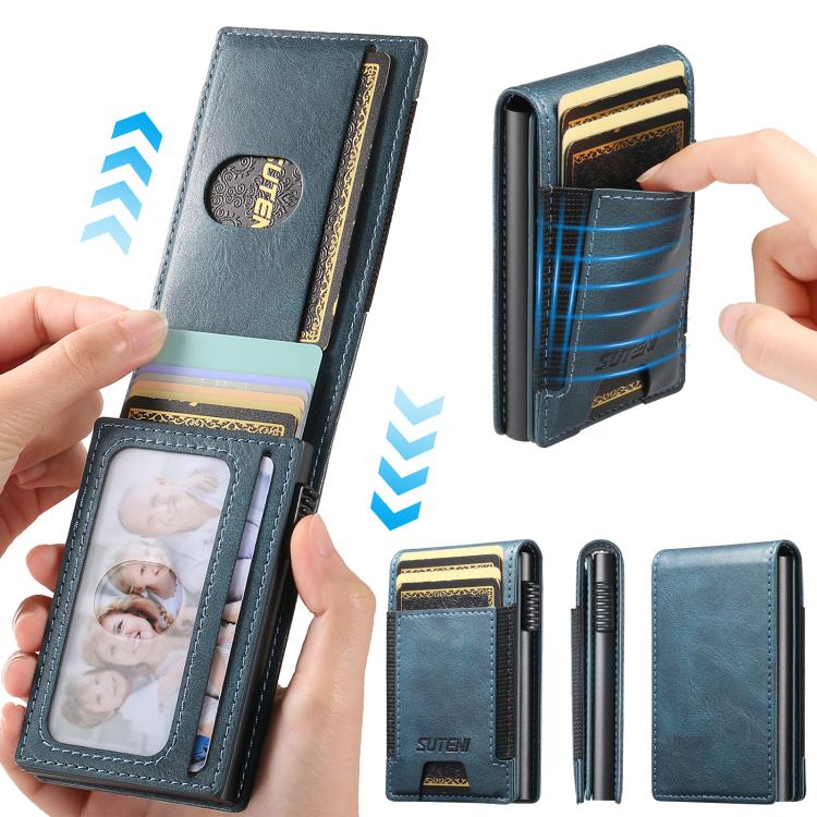 The Suteni oil wax pattern button automatically pops out the elastic band card box