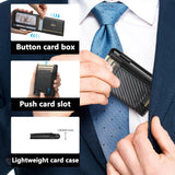 The Suteni carbon fiber pattern button automatically pops out the elastic band card box