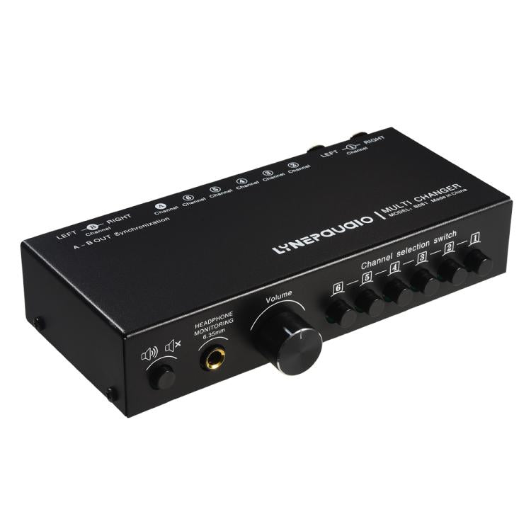 B081 6 Input 3 Outupt Audio Signal Selector Switcher Multi-channel Switcher, Fully Balanced Passive Front Active Speaker Volume Controller RCA Selector, B081