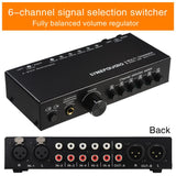 B081 6 Input 3 Outupt Audio Signal Selector Switcher Multi-channel Switcher, Fully Balanced Passive Front Active Speaker Volume Controller RCA Selector, B081